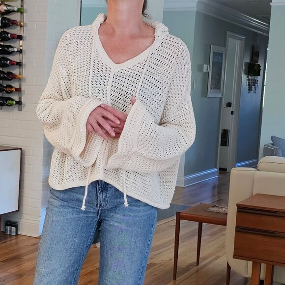 Women’s POL Cream Knit Hoodie in Perfect Condition, Small - Picture 9 of 11